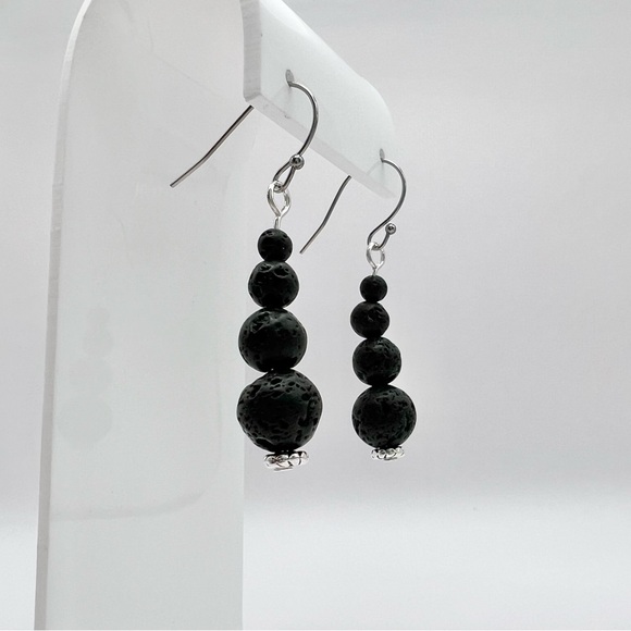 LAVA ROCK EARRINGS - Picture 5 of 11
